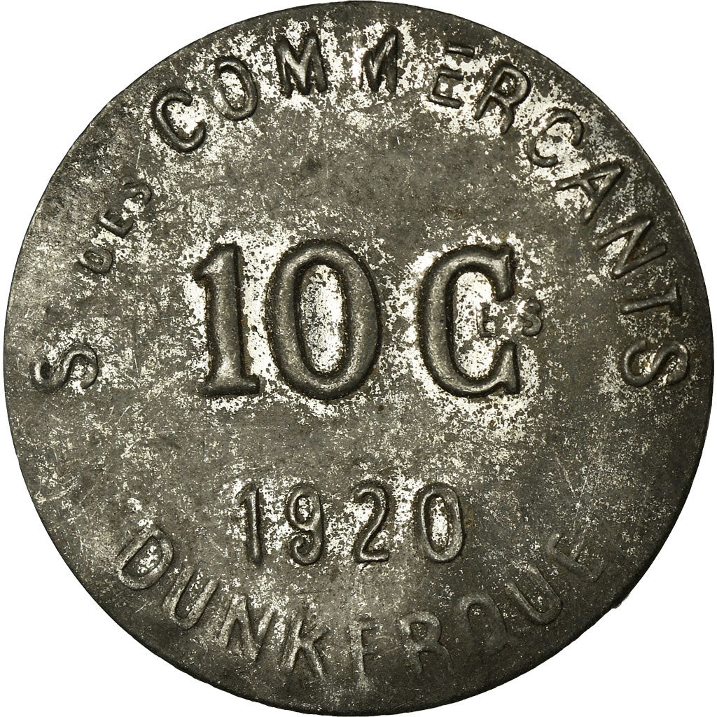 Coin, France, Société des Commerçants, Dunkerque, 10 Centimes, 1920