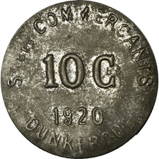 Coin, France, Société des Commerçants, Dunkerque, 10 Centimes, 1920