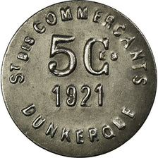Coin, France, Société des Commerçants, Dunkerque, 5 Centimes, 1921