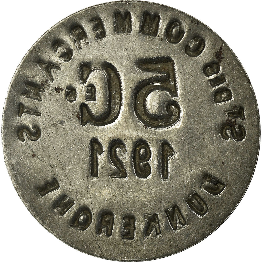Coin, France, Société des Commerçants, Dunkerque, 5 Centimes, 1921