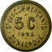 Coin, France, Société des Commerçants, Dunkerque, 5 Centimes, 1922