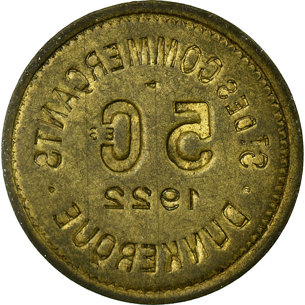 Coin, France, Société des Commerçants, Dunkerque, 5 Centimes, 1922