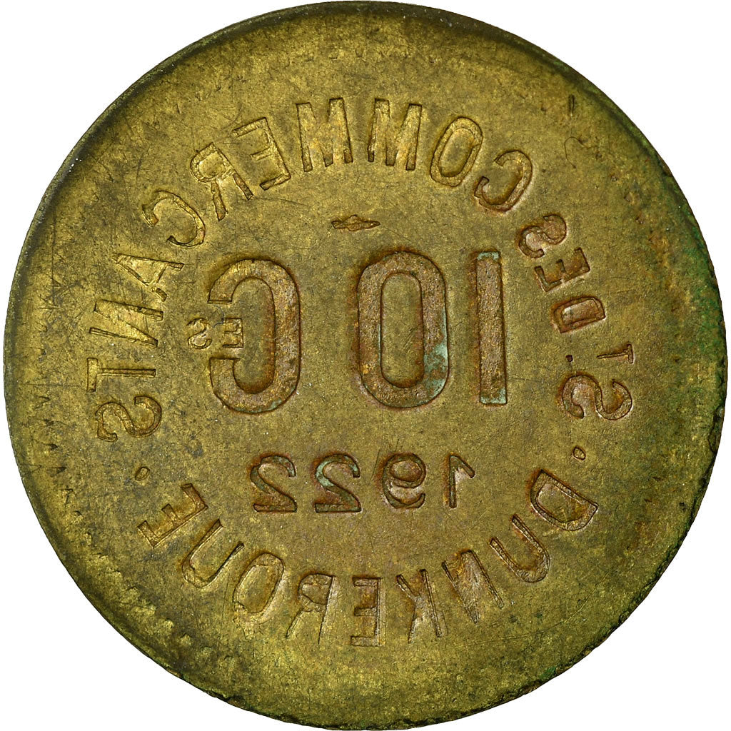 Coin, France, Société des Commerçants, Dunkerque, 10 Centimes, 1922