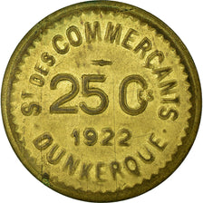 Coin, France, Société des Commerçants, Dunkerque, 25 Centimes, 1922