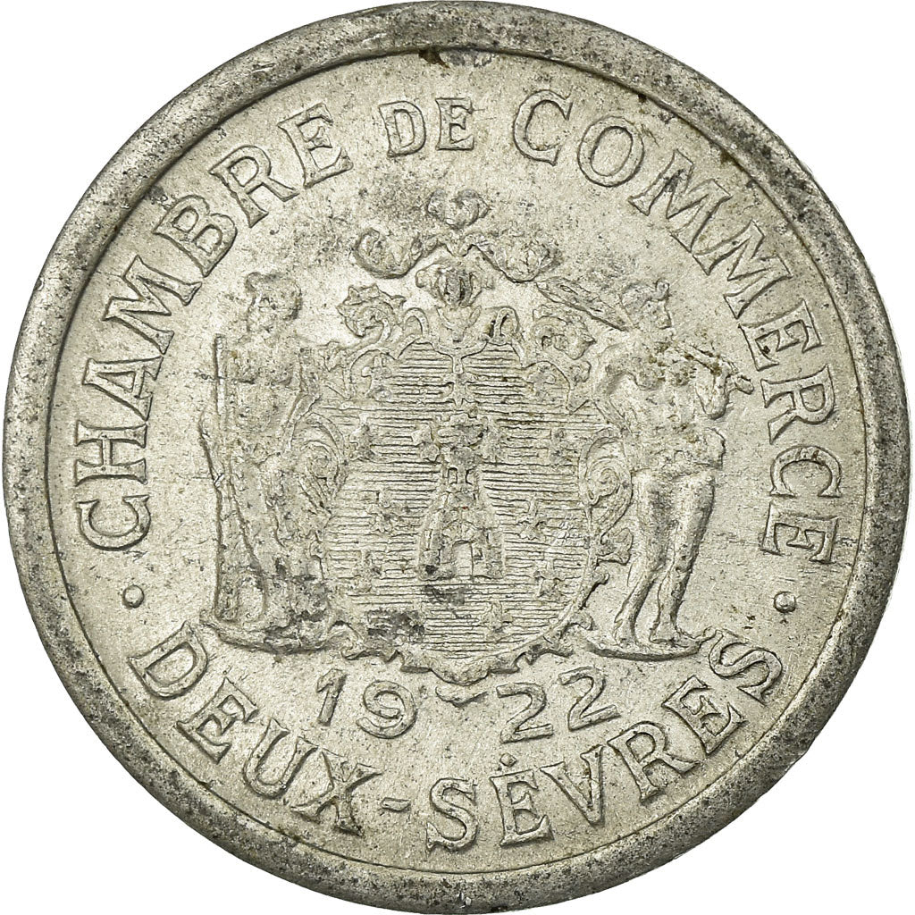Coin, France, Chambre de Commerce, Deux-Sèvres, 10 Centimes, 1922, AU(50-53)