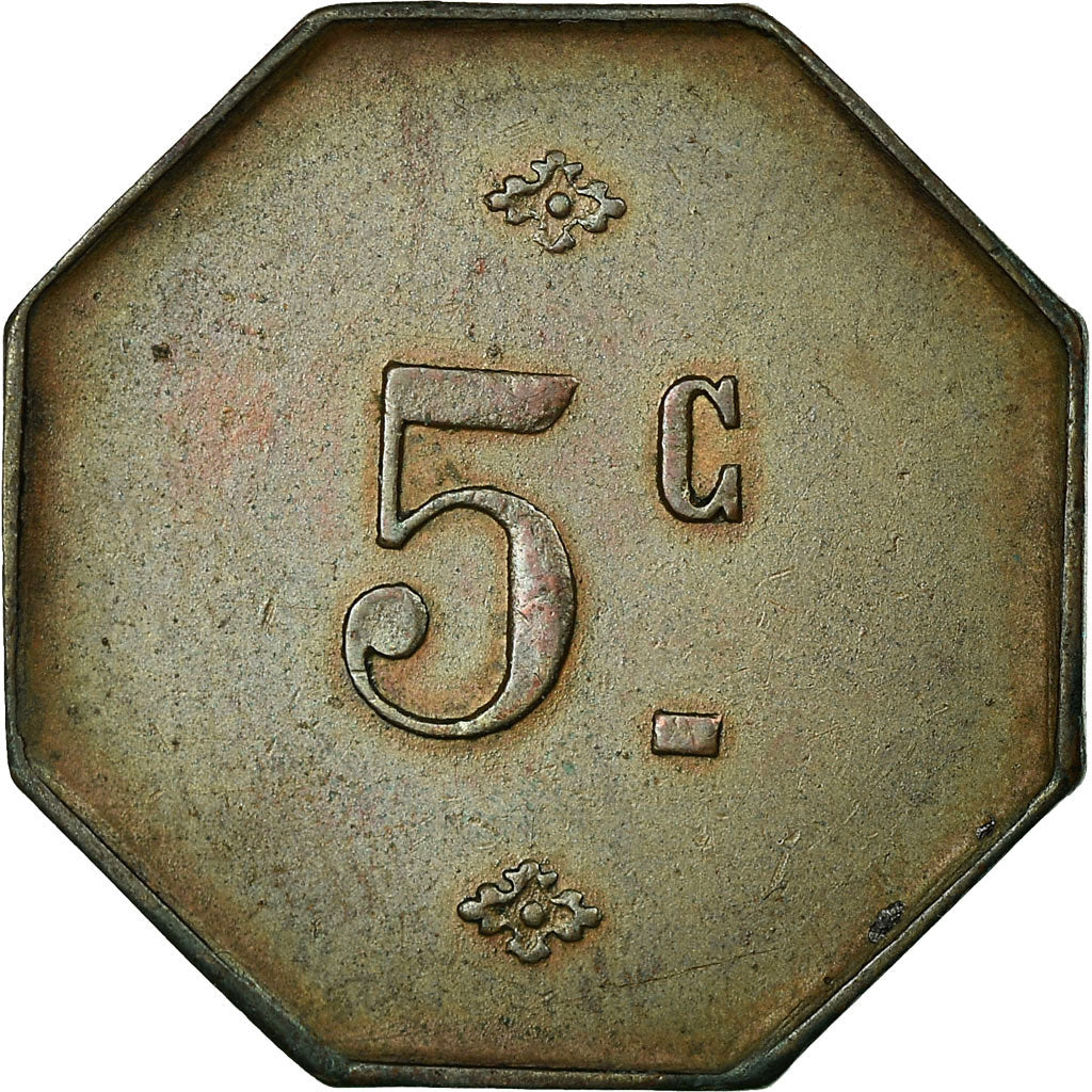 Monnaie, France, Société Coopérative La Ruche, Digoin, 5 Centimes, TTB+
