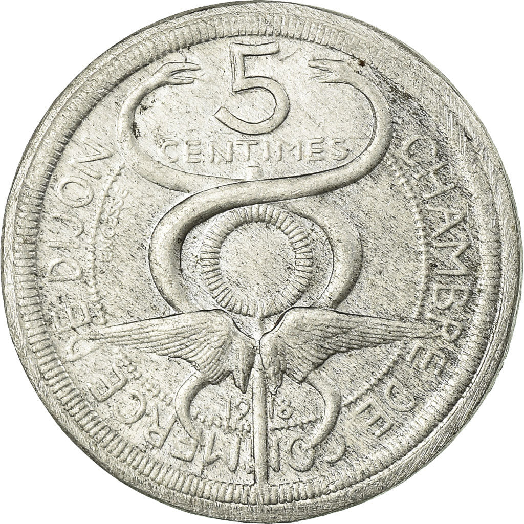 Coin, France, Chambre de Commerce, Dijon, 5 Centimes, 1918, AU(55-58)