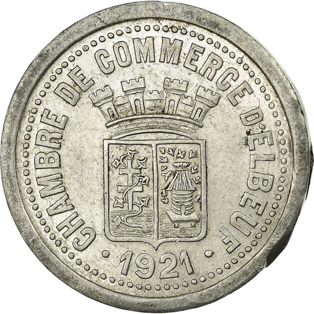 Coin, France, Chambre de Commerce, Elbeuf, 10 Centimes, 1921, AU(50-53)
