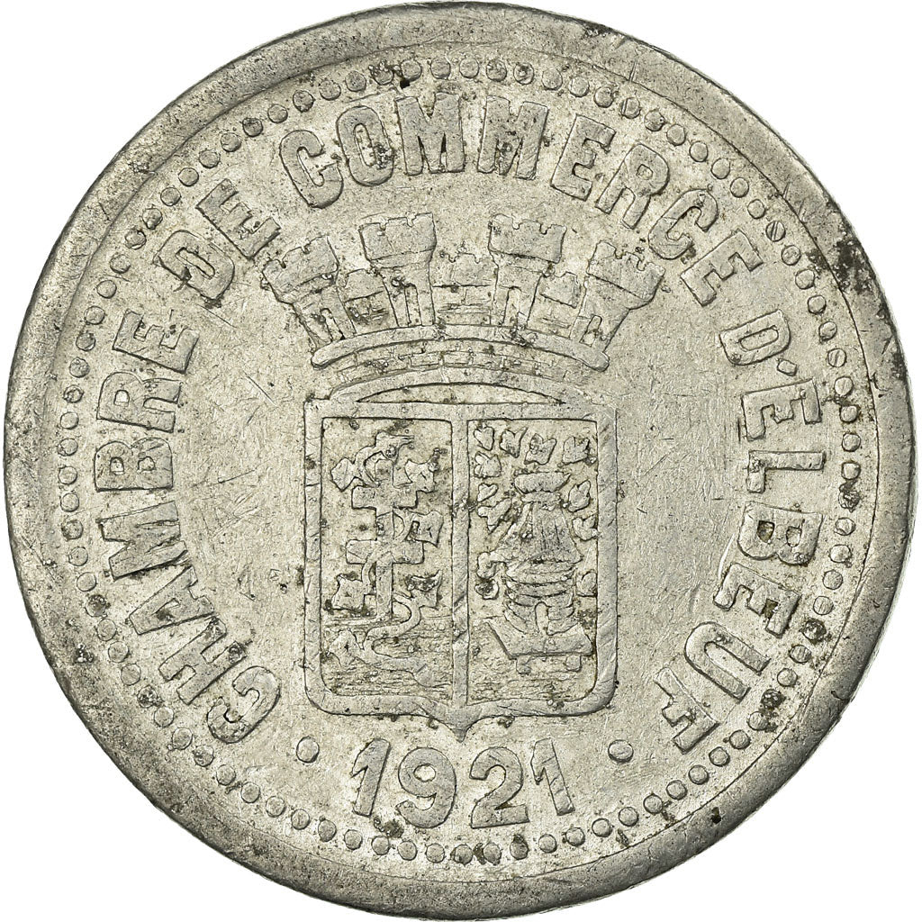 Coin, France, Chambre de Commerce, Elbeuf, 25 Centimes, 1921, VF(30-35)