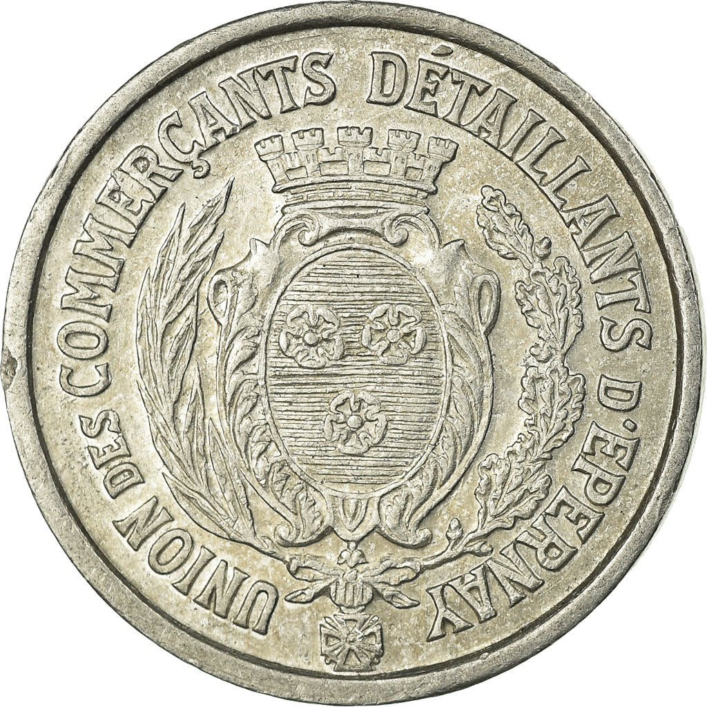 Münze, Frankreich, Union des Commerçants Détaillants, Epernay, 25 Centimes