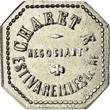 Coin, France, Négociant, CHARET, Estivareilles, 75 Centimes, MS(63), Nickel