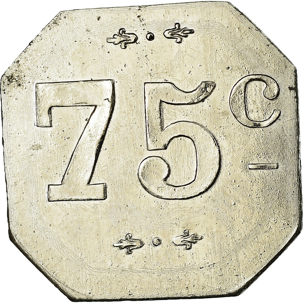Coin, France, Négociant, CHARET, Estivareilles, 75 Centimes, MS(63), Nickel