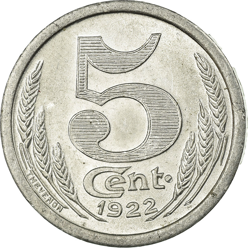 Coin, France, Chambre de Commerce d'Eure-et-Loire, 5 Centimes, 1922, MS(63)