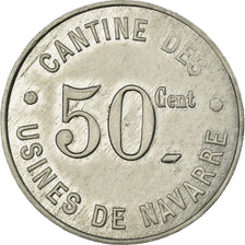 Coin, France, Cantine des Usines de Navarre, Evreux, 50 Centimes, MS(63)