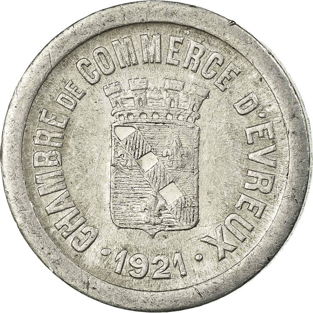 Münze, Frankreich, Chambre de Commerce, Evreux, 5 Centimes, 1921, SS+