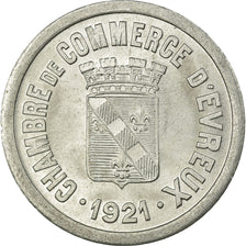 Coin, France, Chambre de Commerce, Evreux, 25 Centimes, 1921, MS(63), Aluminium