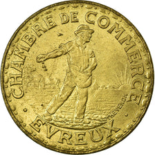 Münze, Frankreich, Chambre de Commerce, Evreux, 2 Francs, 1922, VZ+, Messing