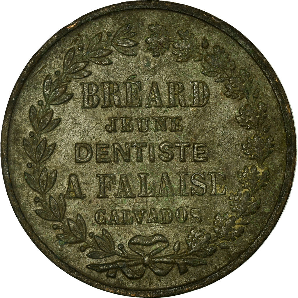 Francia, Token, Bréard, Jeune dentiste à Falaise, Calvados, MBC, Bronce