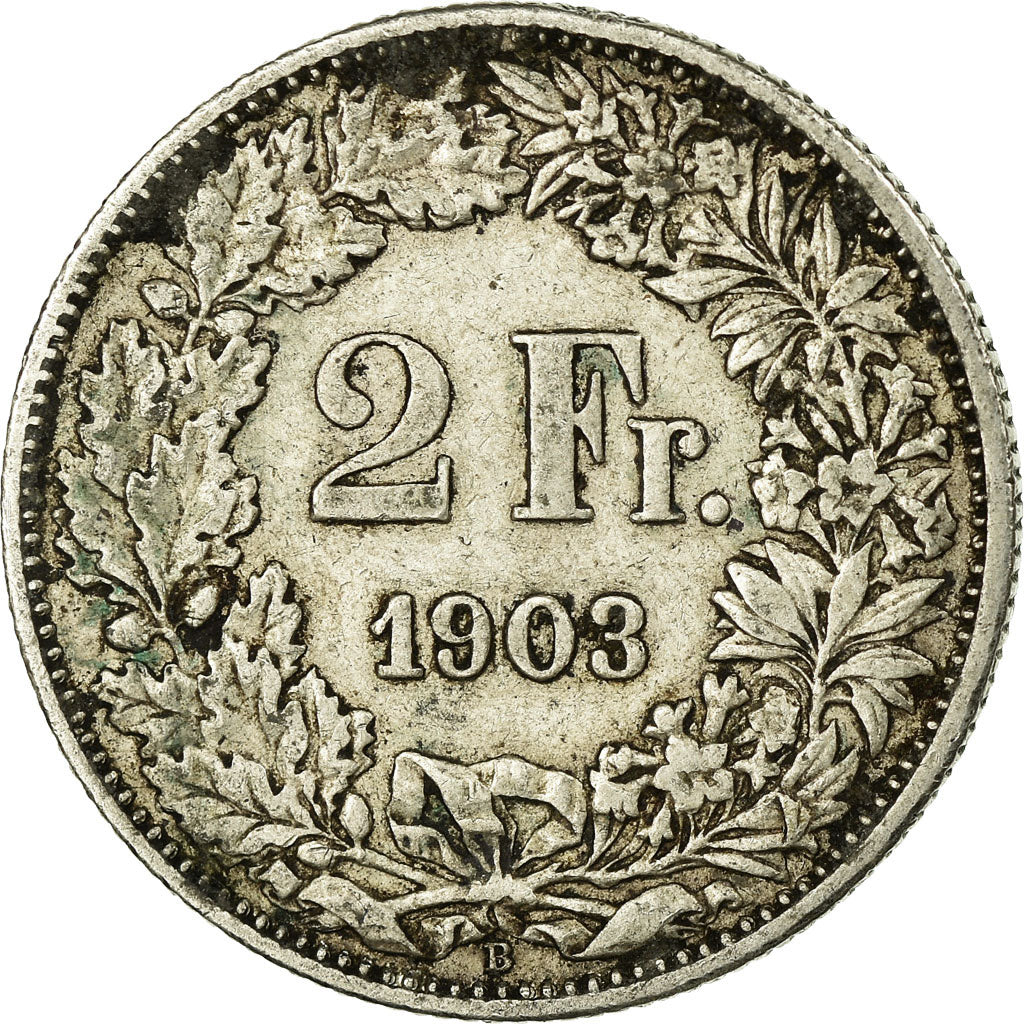 Coin, Switzerland, 2 Francs, 1903, Bern, VF(30-35), Silver, KM:21