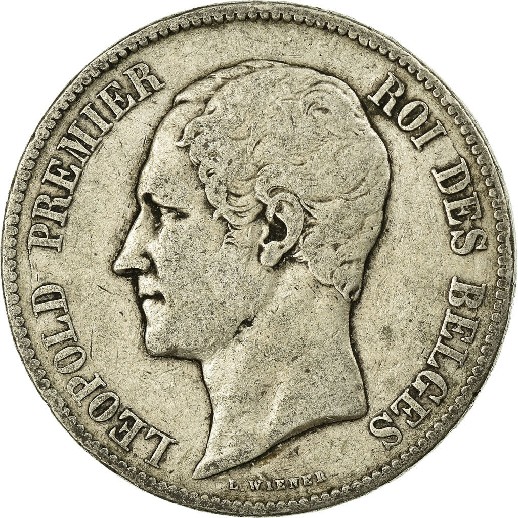 Coin, Belgium, Leopold I, 5 Francs, 5 Frank, 1853, VF(30-35), Silver, KM:17