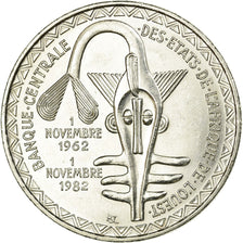 Coin, West African States, 5000 Francs, 1982, MS(60-62), Silver, KM:11