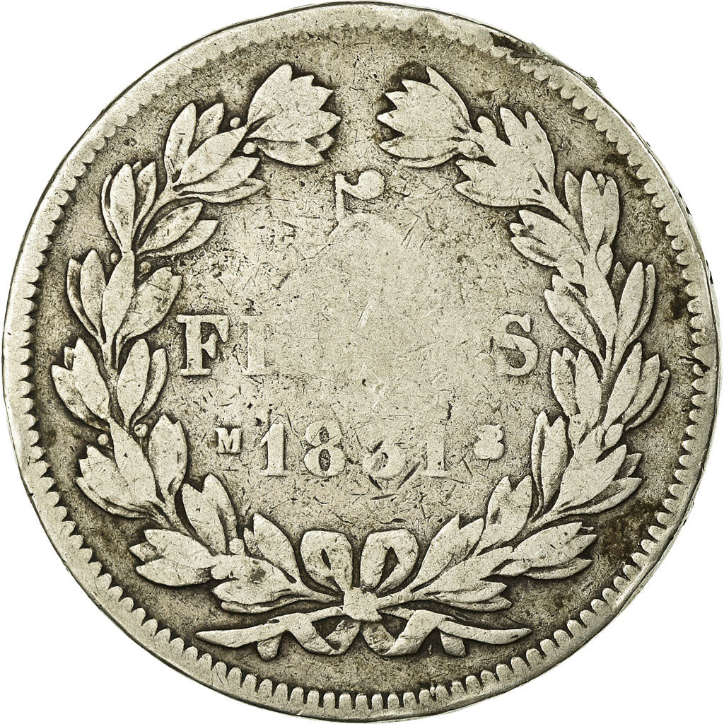 Moeda, França, Louis-Philippe, 5 Francs, 1831, Toulouse, Tranche en creux