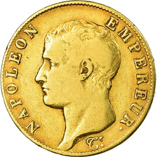 Moneda, Francia, Napoléon I, 40 Francs, AN 13, Paris, BC+, Oro, KM:664.1