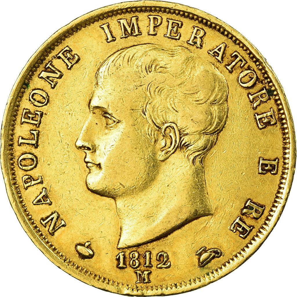 Moneta, DEPARTAMENTY WŁOSKIE, KINGDOM OF NAPOLEON, Napoleon I, 40 Lire, 1812