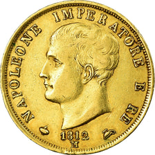 Moneta, DEPARTAMENTY WŁOSKIE, KINGDOM OF NAPOLEON, Napoleon I, 40 Lire, 1812