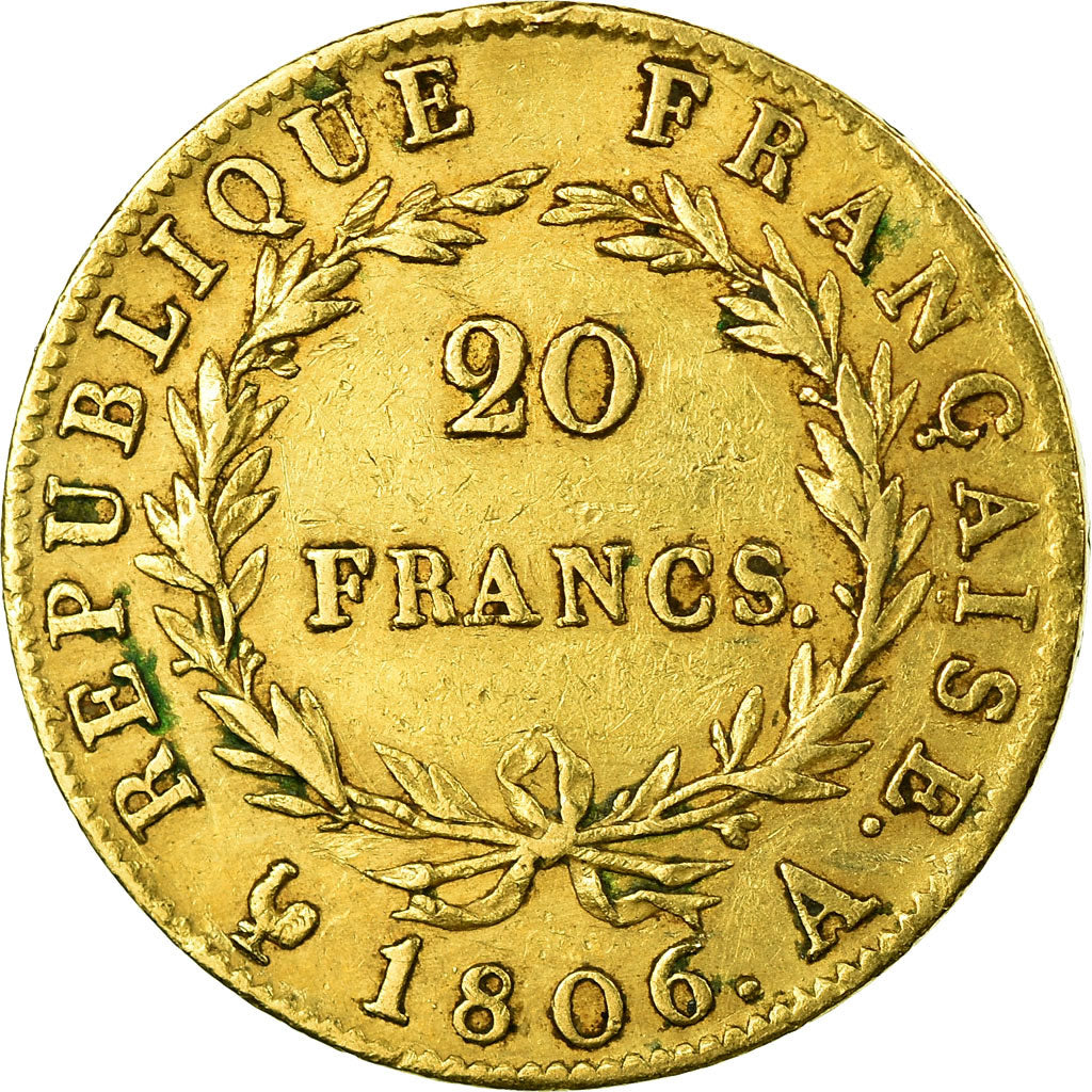 Munten, Frankrijk, Napoléon I, 20 Francs, 1806, Paris, ZF, Goud, KM:674.1