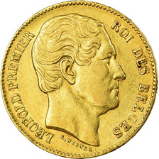 Monnaie, Belgique, Leopold I, 20 Francs, 20 Frank, 1865, TTB, Or, Gadoury:1032