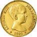 Monnaie, Espagne, Alfonso XIII, 20 Pesetas, 1890, Madrid, TTB+, Or, KM:693