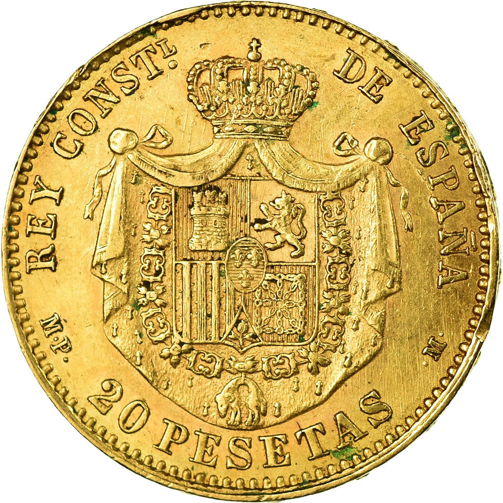 Monnaie, Espagne, Alfonso XIII, 20 Pesetas, 1890, Madrid, TTB+, Or, KM:693