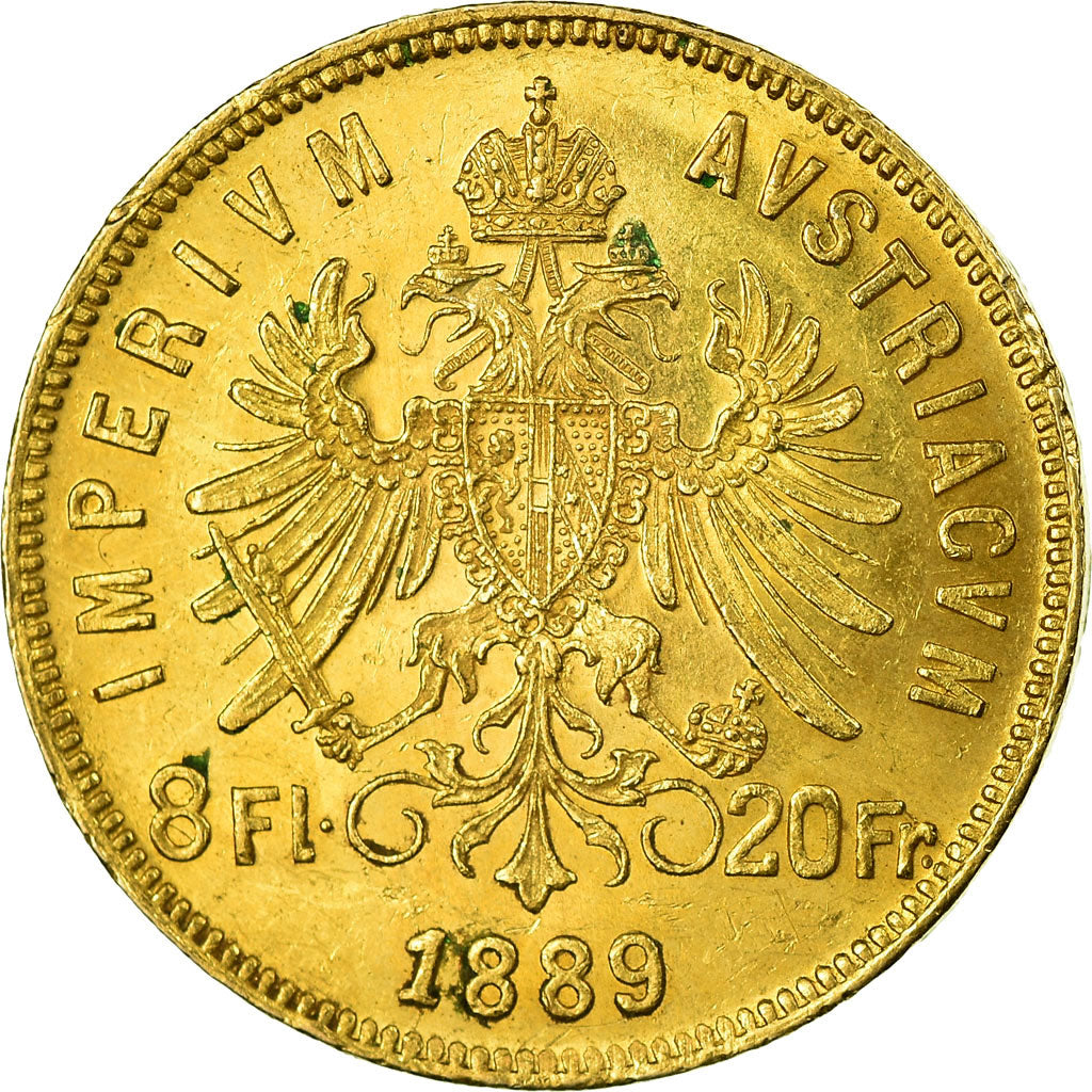 Monnaie, Autriche, Franz Joseph I, 8 Florins-20 Francs, 1889, Vienna, SUP+, Or