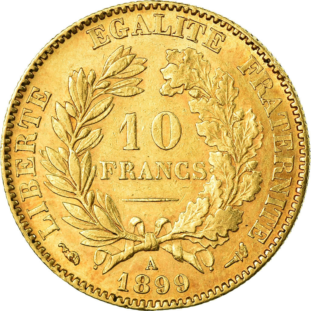 Münze, Frankreich, Cérès, 10 Francs, 1899, Paris, SS+, Gold, KM:830
