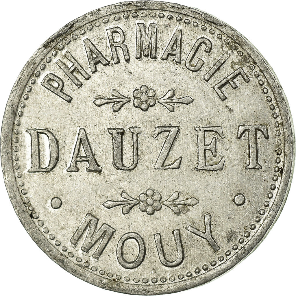 Coin, France, Pharmacie DAUZET, Mouy, 5 Centimes, AU(50-53), Aluminium
