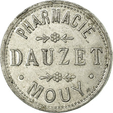 Coin, France, Pharmacie DAUZET, Mouy, 5 Centimes, AU(50-53), Aluminium
