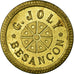 Coin, France, G. Joly, Besançon, 25 Centimes, MS(60-62), Brass