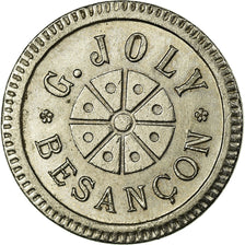 Coin, France, G. Joly, Besançon, 75 Centimes, MS(60-62), Nickel plated brass