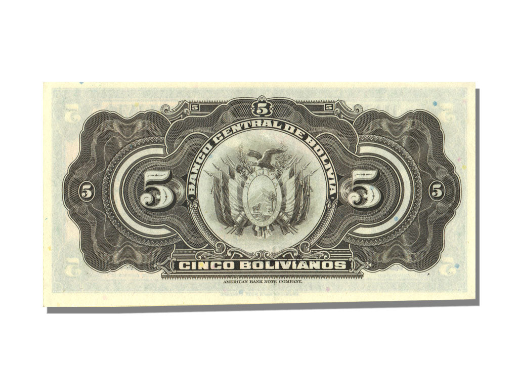 Bolivia, 5 Bolivianos, 1928, KM #120a, 1928-07-20, UNC(65-70), C9