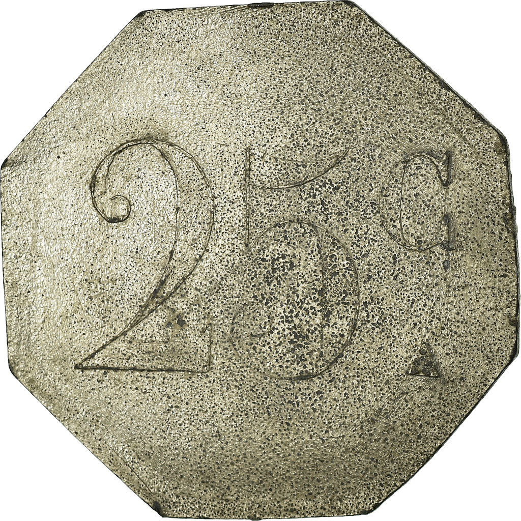 Coin, France, Coopérative des Démobilisés, Béziers, 25 Centimes, EF(40-45)