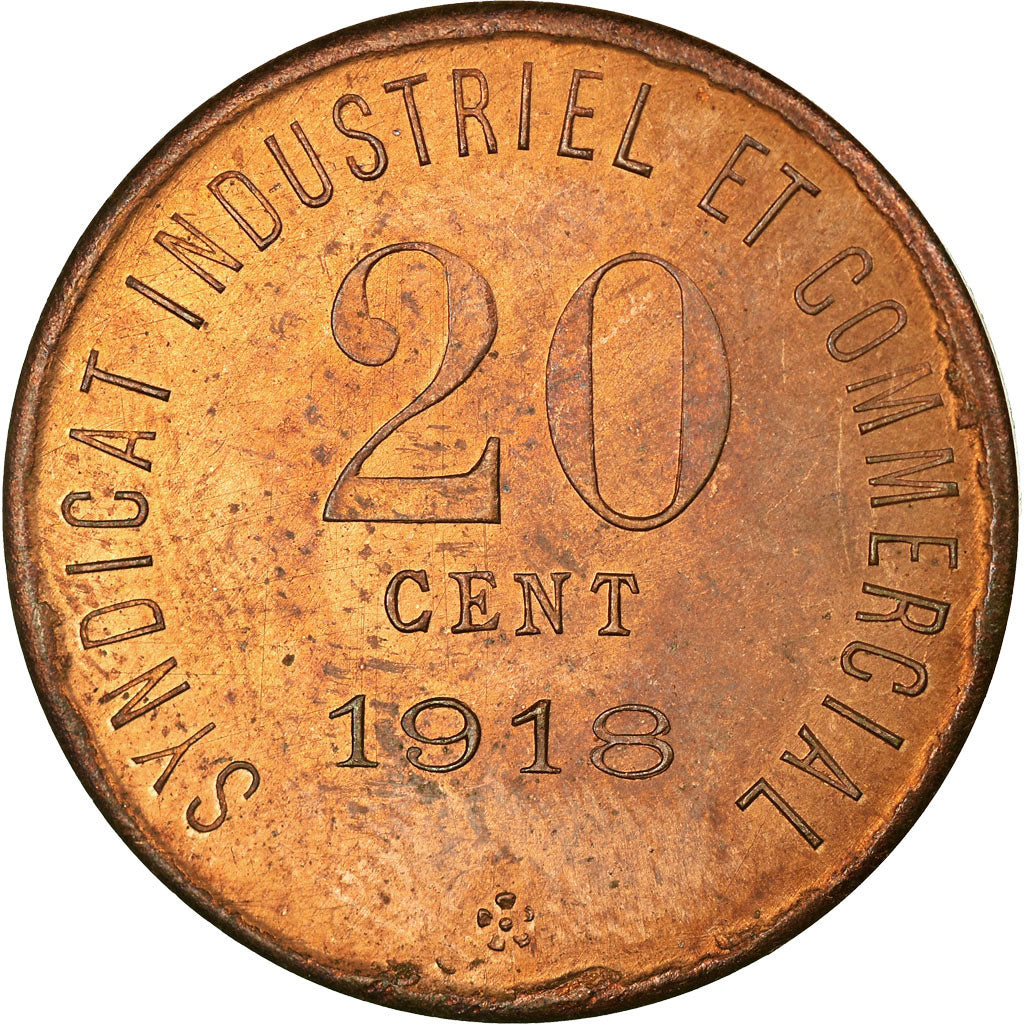 Moneta, Francia, Chambre de Commerce, Blois, 20 Centimes, 1918, ESSAI, SPL-