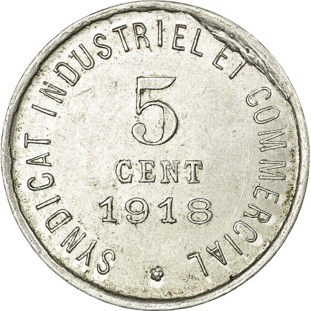 Coin, France, Chambre de Commerce, Blois, 5 Centimes, 1918, AU(55-58)
