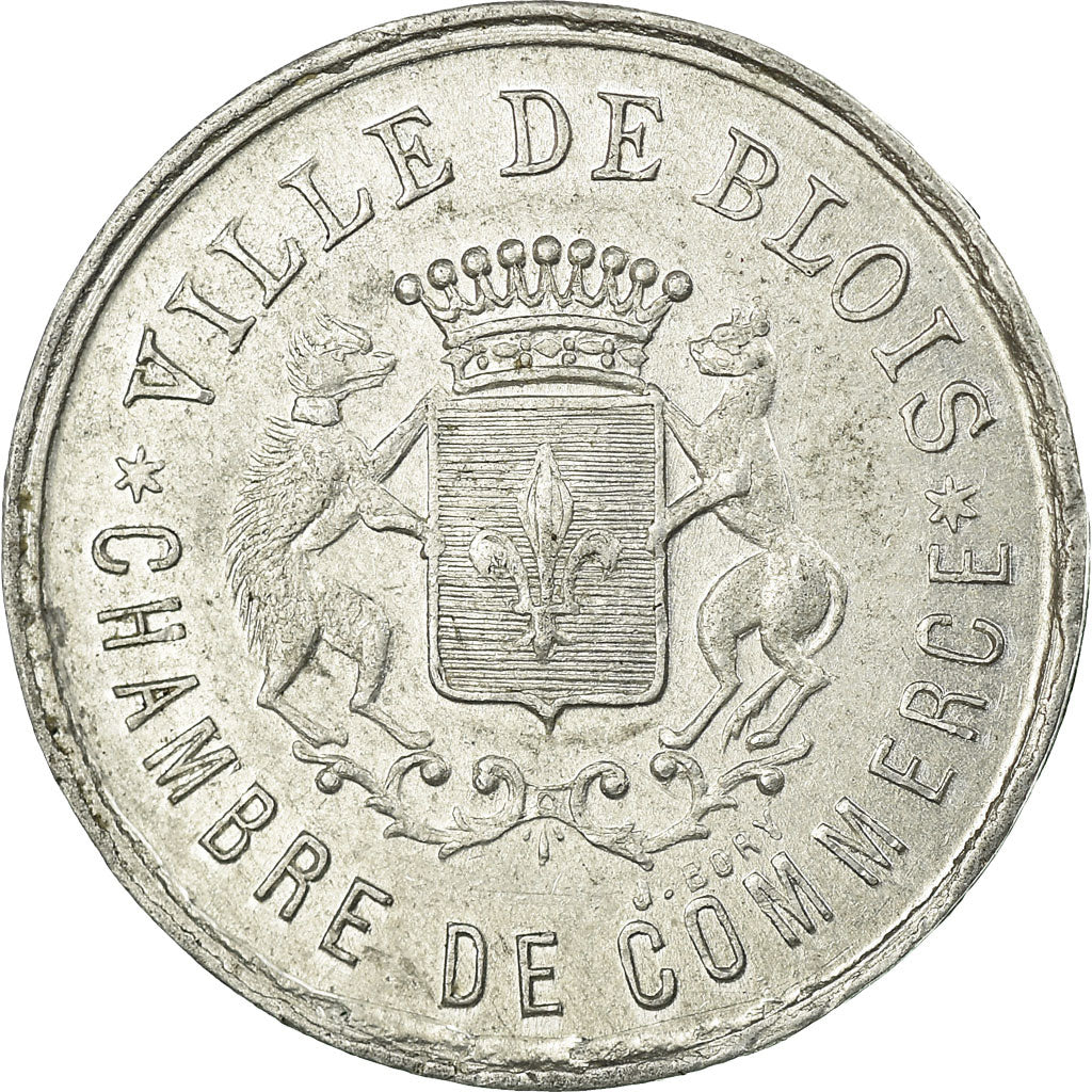 Coin, France, Chambre de Commerce, Blois, 5 Centimes, 1922, AU(50-53)