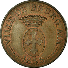 França, Token, Association Alimentaire, Ville de Bourg-en-Bresse, Vin, 1855