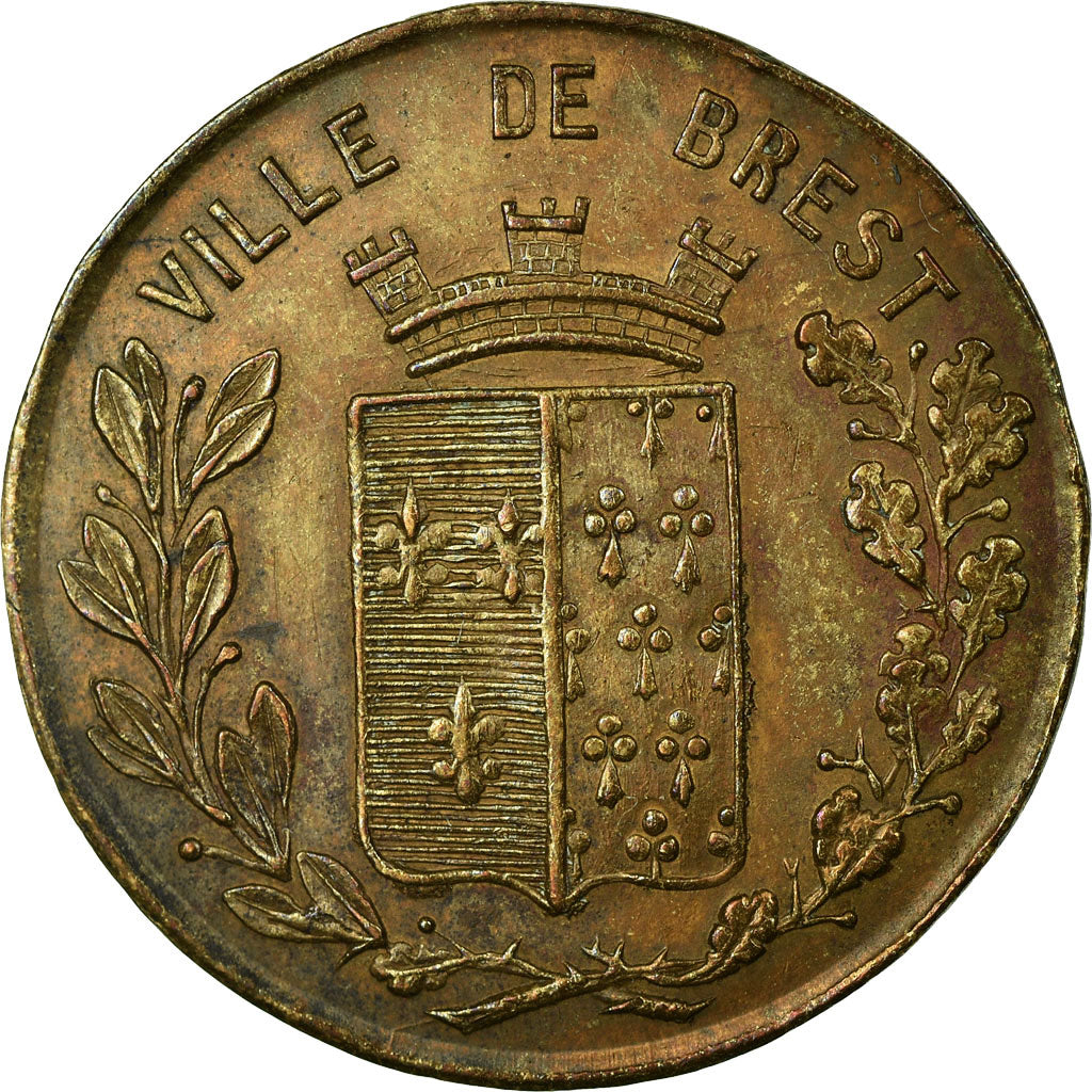 France, Jeton, Ville de Brest, Cavalcade, 1889, 1889, TTB+, Cuivre