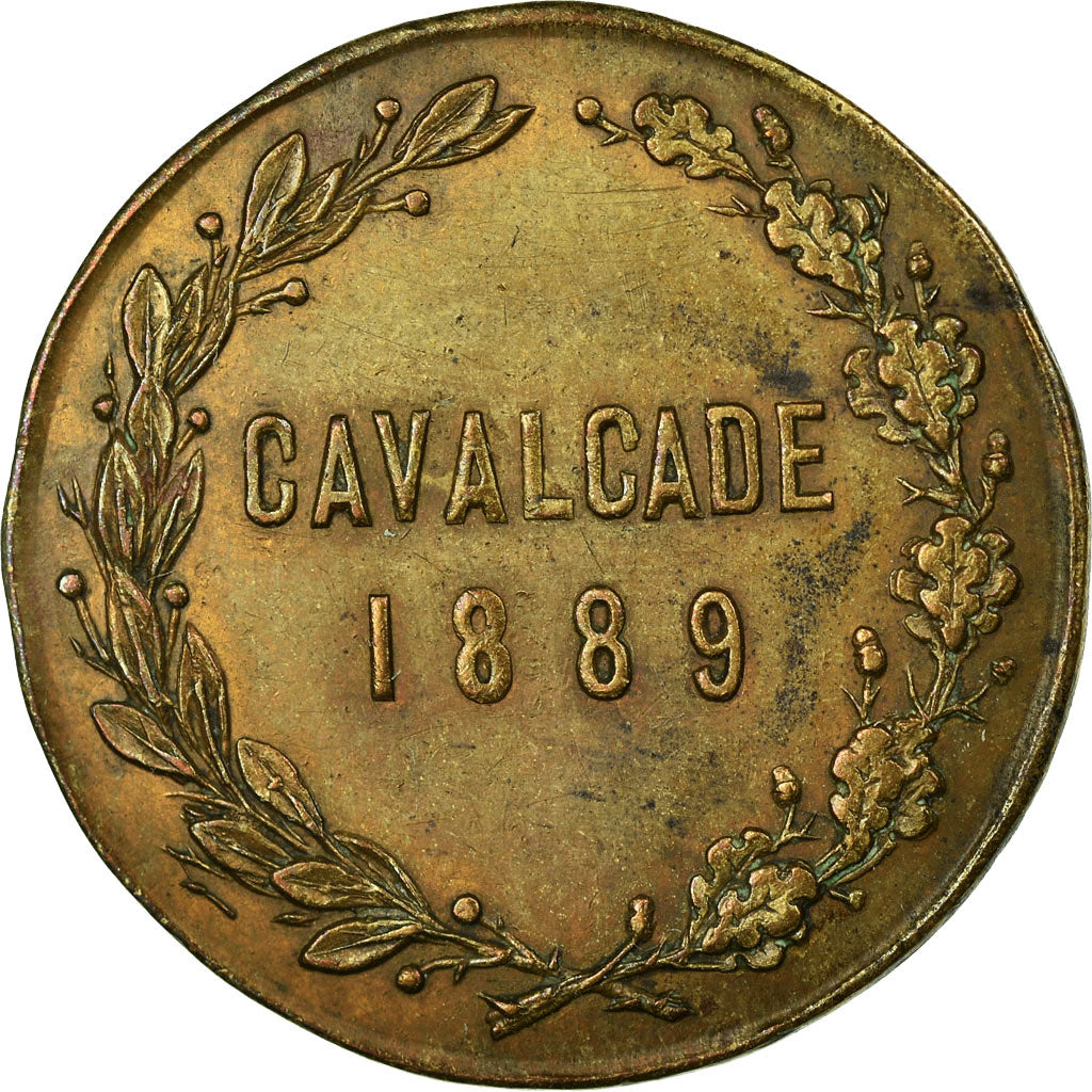 France, Jeton, Ville de Brest, Cavalcade, 1889, 1889, TTB+, Cuivre