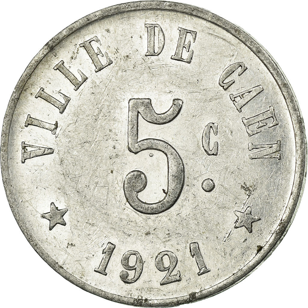 Coin, France, Union Commerciale et Industrielle, Caen, 5 Centimes, 1921