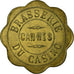 Moneda, Francia, Brasserie du Casino, Cannes, 75 Centimes, EBC, Latón