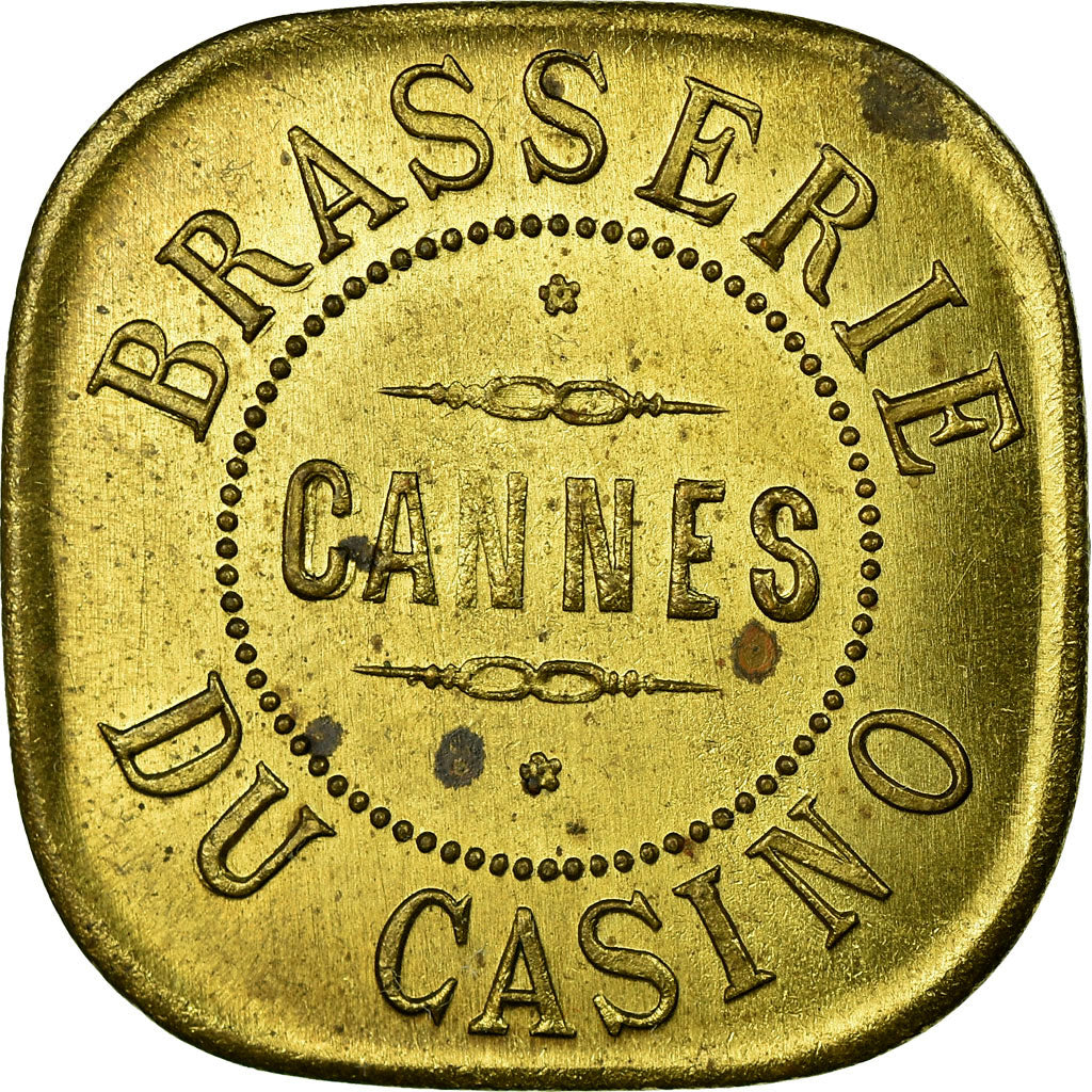 Monnaie, France, Brasserie du Casino, Cannes, 1 Franc, SPL, Laiton, Elie:15.5